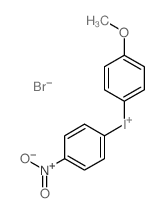 Iodonium,(4-methoxyphenyl)(4-nitrophenyl)-, bromide (1:1) Structure