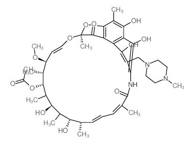 Rifamycin, 3-((4-methyl-1-piperazinyl)methyl)- structure