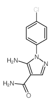 5-amino-1-(4-chlorophenyl)pyrazole-4-carboxamide structure