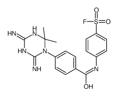 4-[[4-(4,6-diamino-2,2-dimethyl-1,3,5-triazin-1-yl)benzoyl]amino]benzenesulfonyl fluoride结构式