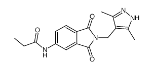 2-(3,5-dimethyl-1H-pyrazol-4-ylmethyl)-5-propionylamino-isoindole-1,3-dione Structure