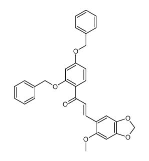 1-(2,4-bis-benzyloxy-phenyl)-3-(6-methoxy-benzo[1,3]dioxol-5-yl)-propenone结构式
