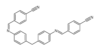 4-[[4-[[4-[(4-cyanophenyl)methylideneamino]phenyl]methyl]phenyl]iminomethyl]benzonitrile Structure