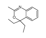 4,4-diethyl-2-methyl-3,1-benzoxazine结构式