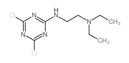 N-(4,6-dichloro-1,3,5-triazin-2-yl)-N,N-diethyl-ethane-1,2-diamine structure