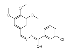 3-chloro-N-[(E)-(3,4,5-trimethoxyphenyl)methylideneamino]benzamide结构式