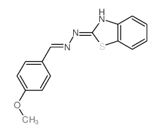 N-[(4-methoxyphenyl)methylideneamino]benzothiazol-2-amine structure