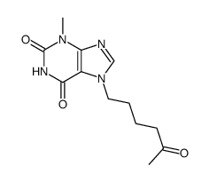 3-methyl-7-(5-oxo-hexyl)-3,7-dihydro-purine-2,6-dione Structure