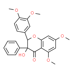 2-(3,4-Dimethoxyphenyl)-2,3-dihydro-3-hydroxy-5,7-dimethoxy-3-phenyl-4H-1-benzopyran-4-one结构式
