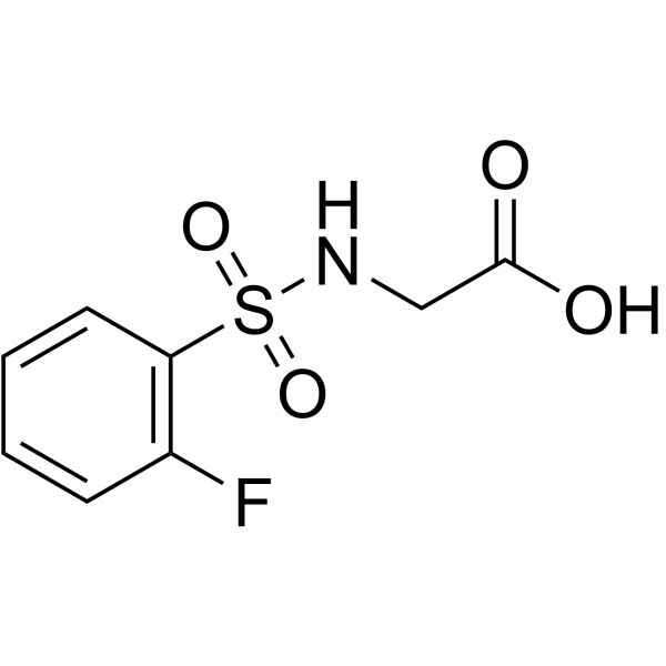 2-([(2-FLUOROPHENYL)SULFONYL]AMINO)ACETIC ACID structure