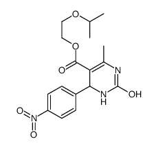 2-propan-2-yloxyethyl 6-methyl-4-(4-nitrophenyl)-2-oxo-3,4-dihydro-1H-pyrimidine-5-carboxylate Structure