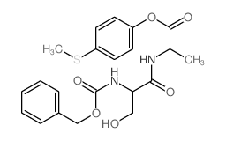 (4-methylsulfanylphenyl) 2-[(3-hydroxy-2-phenylmethoxycarbonylamino-propanoyl)amino]propanoate结构式