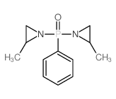 2-methyl-1-[(2-methylaziridin-1-yl)-phenyl-phosphoryl]aziridine structure