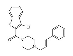 (3-chloro-1-benzothiophen-2-yl)-[4-[(E)-3-phenylprop-2-enyl]piperazin-1-yl]methanone Structure