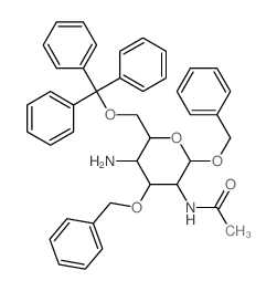 N-[5-amino-2,4-bis(phenylmethoxy)-6-(trityloxymethyl)oxan-3-yl]acetamide Structure