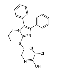 2,2-dichloro-N-[2-(4,5-diphenyl-1-propylimidazol-2-yl)sulfanylethyl]acetamide Structure