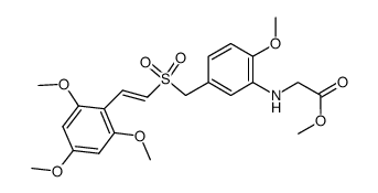 (E)-Methyl 2-(2-Methoxy-5-((2′,4′,6′-triMethoxystyrylsulfonyl)Methyl)phenylamino)acetate Structure