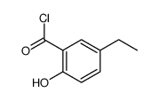 Benzoyl chloride, 5-ethyl-2-hydroxy- (9CI) structure