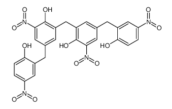 2-[[2-hydroxy-5-[(2-hydroxy-5-nitrophenyl)methyl]-3-nitrophenyl]methyl]-4-[(2-hydroxy-5-nitrophenyl)methyl]-6-nitrophenol结构式