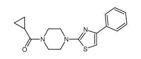 Piperazine, 1-(cyclopropylcarbonyl)-4-(4-phenyl-2-thiazolyl)- (9CI) structure