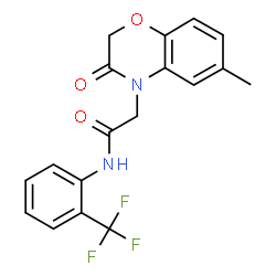 4H-1,4-Benzoxazine-4-acetamide,2,3-dihydro-6-methyl-3-oxo-N-[2-(trifluoromethyl)phenyl]-(9CI) Structure