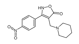 3-(4-nitrophenyl)-4-(piperidin-1-ylmethyl)-2H-1,2-oxazol-5-one结构式