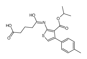 5-[[4-(4-methylphenyl)-3-propan-2-yloxycarbonylthiophen-2-yl]amino]-5-oxopentanoic acid结构式