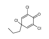 2,4,6-trichloro-4-propylcyclohexa-2,5-dien-1-one Structure