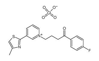 1-(3-p-Fluorobenzoylpropyl)-3-(4-methyl-2-thiazolyl)pyridinium perchlorate Structure