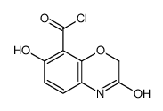 7-hydroxy-3-oxo-4H-1,4-benzoxazine-8-carbonyl chloride Structure