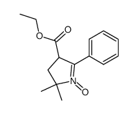 5,5-dimethyl-1-oxy-2-phenyl-4,5-dihydro-3H-pyrrole-3-carboxylic acid ethyl ester结构式