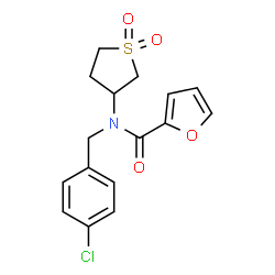 N-(4-chlorobenzyl)-N-(1,1-dioxidotetrahydro-3-thienyl)-2-furamide Structure