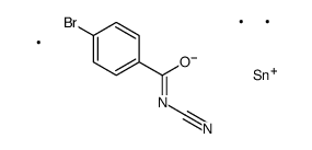 4-bromo-N-cyano-N-trimethylstannylbenzamide结构式