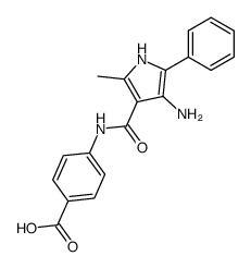 4-[(4-Amino-2-methyl-5-phenyl-1H-pyrrole-3-carbonyl)-amino]-benzoic acid结构式
