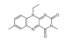 10-ethyl-3,7-dimethylbenzo[g]pteridine-2,4-dione结构式