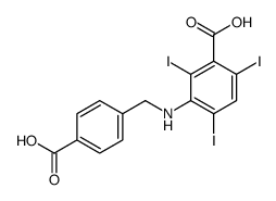 3-[(4-carboxyphenyl)methylamino]-2,4,6-triiodobenzoic acid Structure