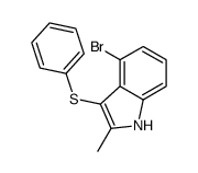 4-bromo-2-methyl-3-phenylsulfanyl-1H-indole Structure