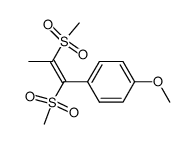 E-1,2-bismethylsulphonyl-1-(4-methoxyphenyl)propene结构式