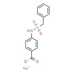 4-[[(Phenylmethyl)sulfonyl]amino]benzoic acid sodium salt structure