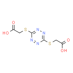 2, 2'-((1, 2, 4, 5-TETRAZINE-3, 6-DIYL)BIS(SULFANEDIYL))DIACETIC ACID structure