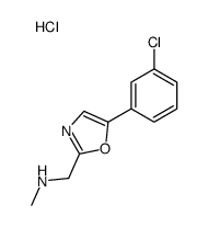 1-[5-(3-chlorophenyl)-1,3-oxazol-2-yl]-N-methylmethanamine,hydrochloride结构式