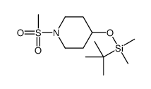 tert-butyl-dimethyl-(1-methylsulfonylpiperidin-4-yl)oxysilane Structure