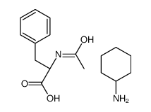 (2S)-2-acetamido-3-phenylpropanoic acid,cyclohexanamine Structure