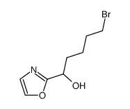 5-bromo-1-(1,3-oxazol-2-yl)pentan-1-ol Structure