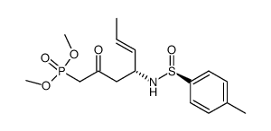 (SS,R)-(+)-dimethyl [2-oxo-4-(p-toluenesulfinylamino)-hept-5-enyl]-phosphonate结构式