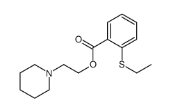 2-Piperidinoethyl=o-(ethylthio)benzoate structure