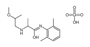 N-(2,6-dimethylphenyl)-2-(2-methoxypropylamino)propanamide,perchloric acid结构式
