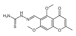 6-formyl-5,7-dimethoxy-2-methylchromone thiosemicarbazone结构式