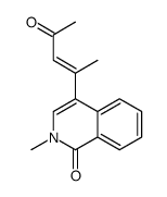 2-methyl-4-(4-oxopent-2-en-2-yl)isoquinolin-1-one结构式