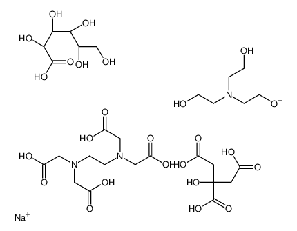 sodium,2-[2-[bis(carboxymethyl)amino]ethyl-(carboxymethyl)amino]acetic acid,2-[bis(2-hydroxyethyl)amino]ethanolate,2-hydroxypropane-1,2,3-tricarboxylic acid,(2R,3S,4R,5R)-2,3,4,5,6-pentahydroxyhexanoic acid Structure
